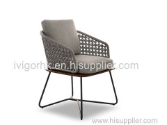 Contemporary Wooden Metal Armchair