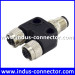 M12 Y splitter cable connector