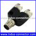 B code m12 5 pin new design male and female ip68 ip67 protection class y cable connector