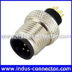 3 pin male straight fix screw IEC 61076-2-104 standard CE certificate molded cable connector unshielded