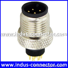Indus-connector equivalnet to molex export hot sale m12 4 pin male waterproof connector