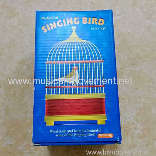 VINTAGE SINGGING BIRD CAGE MUSIC BOX