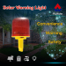 Red inserted and fixed road safety solar warning light