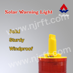 Red wireless solar warning light