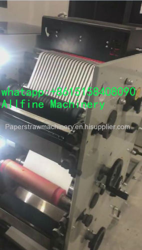 Drinking paper straw pen tubes flexo printing machine food grade soybean oil ink Flexography printer machinery