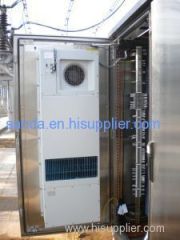 Heat exchanger for telecom shelter cabinet