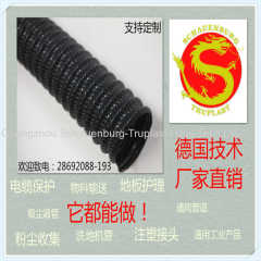 PVC wire reinforced hose with ribs;vacuum cleaner hose;floor scrubber hose;screw-on cuffs and overmolded cuffs availble