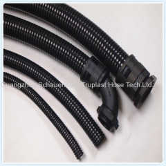 Standard Plastic Spiral Wrap Hoses;domestic or industrial vacuum cleaner hose;screw-on glue-on overmolded cuffs availble