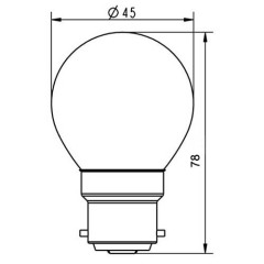 LED G45 Bulb 2W Filement E27 B22 Warm White