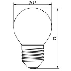 LED G45 Bulb 2W Filement E27 B22 Warm White