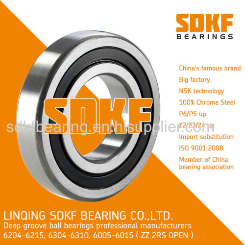 SDKF 6305-2RS-ZZ High Standard Precision Chrome Steel Deep Groove Ball Bearing