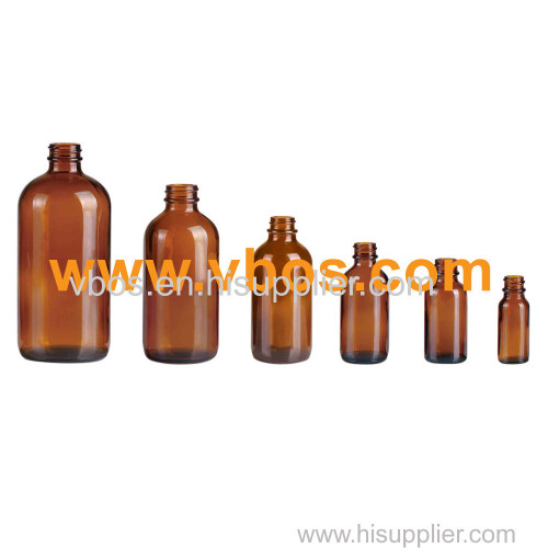 AMBER GLASS BOTTLES FOR SYRUP PP 18-24 MM