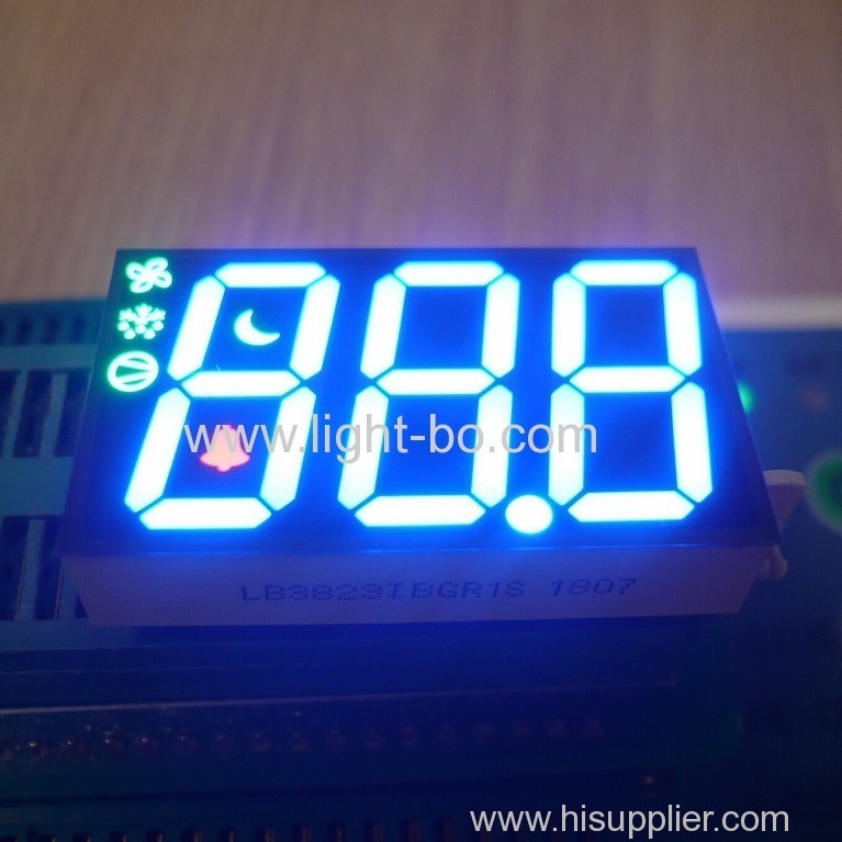 Customized Multicolor Triple Digit 7 Segment LED Display for Commercial refrigerator System