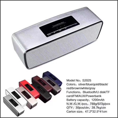 Hot sale Portable Wireless stereo bluetooth speaker plastic metail Good Quality Factory Price