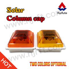 4LED red square solar powered traffic warning lights for guardrails