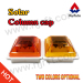 4LED Square red solar column cap traffic warning lights