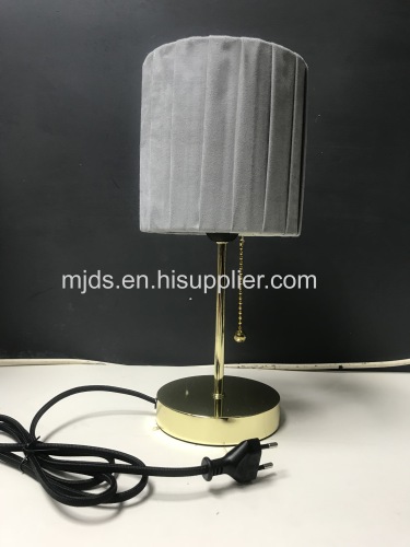 Children Table Lamp With Accordion Pleats Velvet Shade