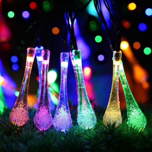 Solar Powered Waterdrop LED string lights