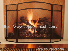 copper fireplace screen wire mesh