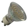 60LEDs 3528SMD 3-3.5W 260-300lm LED GU10 bulb glass body Ra>80