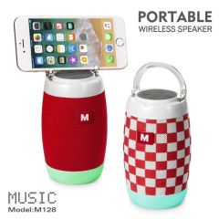 Portable wireless bluetooth speaker with mobile holder