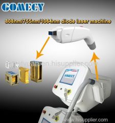 GOMECY portable 3 Wavelengths Diode Laser 755/808/1064nm Hair Removal Machine