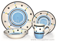 16pcs stonewsare dinnerware sets handpainted