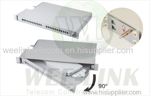 19' rack mount 1U Fiber Optic Patch Panel for Duplex LC adapter