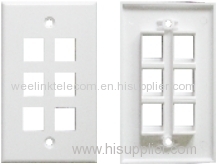 Single/ dual Port 86*86 Type Network Face Plate Wall Information Faceplates/ Network Wall Outlets