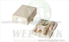 Telephone surface mount box filled with gel telephone plastic wall mount RJ11 box