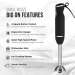 Immersion Stick Hand Blender Includes Stainless Steel Shaft & Blades