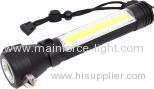 Multi-Function Safety Hammer COB Flashlight