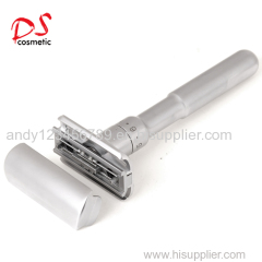 Custom Adjustable Double Edge Safety Razor Head Blade Silver Shaving Razor For Men