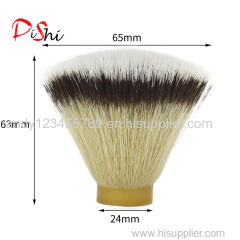 Top quality customer size black synthetic hair flat barber brush knot for men shaving