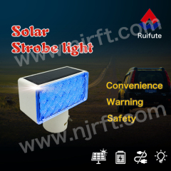 Road safety waterproof solar flashing warning lights