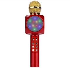 Wireless Bluetooth KTV Karaoke Microphone Speaker USB flash LED Lights