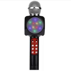Wireless Bluetooth KTV Karaoke Microphone Speaker USB flash LED Lights