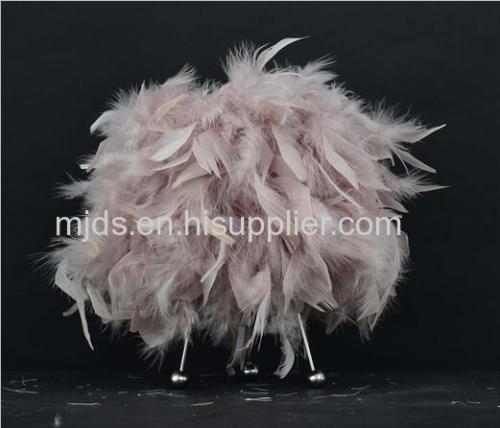 Chole Feather Table Lamp Pink