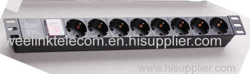 Euro Schuko socket Power Distribution Unit 19 rack PDU