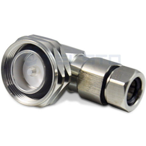 DIN Male Right Angle connector for 1/2"Super flexible RF cable