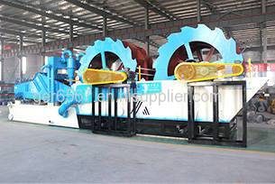 Dual wheel sand washing and recycling machine