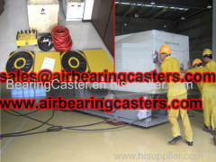 Air caster systems easily moving heavy equipment