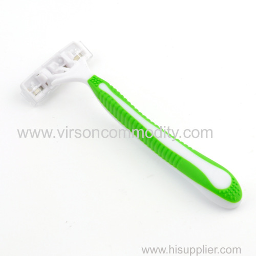 two stainless steel blades disposible razor