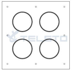 Aluminum Entry Panels with 4'' Ports Aluminum Entry Panel 2x2