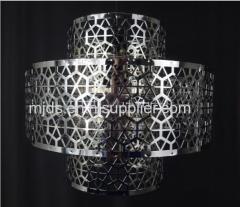 Chrome 2 Layer Pressed Metal Pendant Without Electrical Appliance