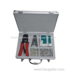 RJ45 crimping tool set LS-K208M including network cable tester Crystal heads and punch down tool pc