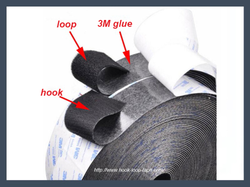 Made in china 3M adhesive hook and loop velcro blending