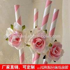 Economical custom design colorful juice straw disposable paper straw