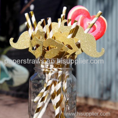 New arrival party supply paper drinking straws customized design striped paper straws