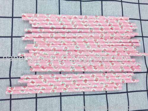 New arrival party supply paper drinking straws customized design striped paper straws